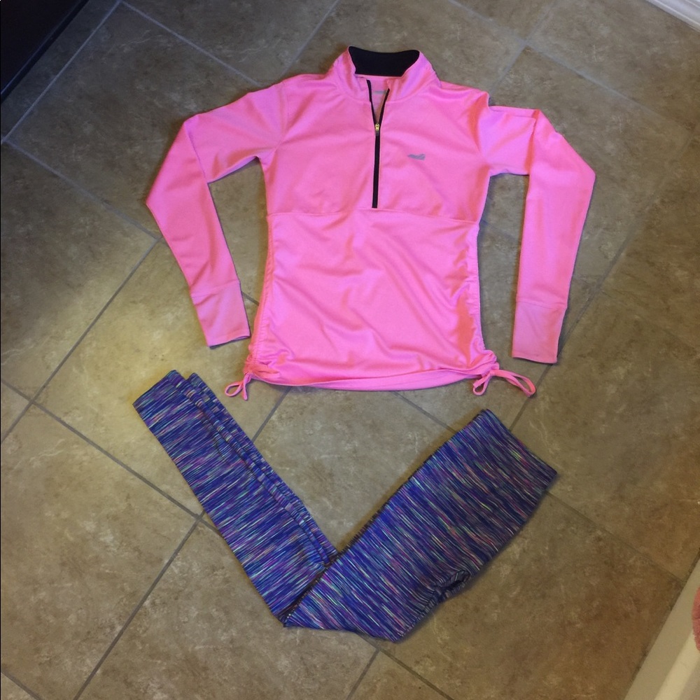 Avia Pink Jacket Purple Leggings Small